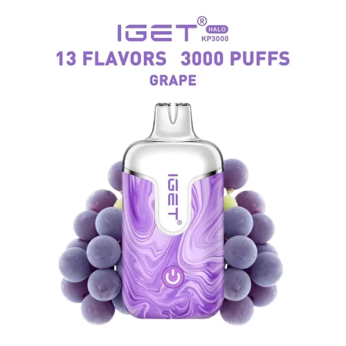 グレープ (Grape) – IGET Halo Vape Kit 3000 Puffs