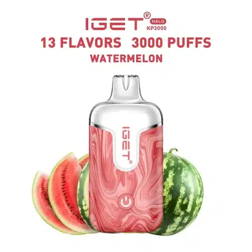 スイカ (Watermelon) – IGET Halo Vape Kit 3000 Puffs