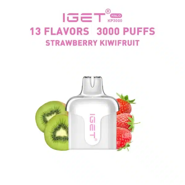 ストロベリーキウイフルーツ (Strawberry Kiwifruit) – IGET Halo Pod 3000 Puffs
