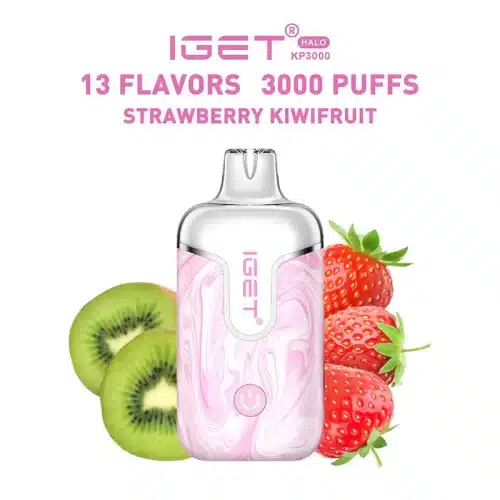 ストロベリー・キウイフルーツ (Strawberry Kiwifruit) – IGET Halo Vape Kit 3000 Puffs
