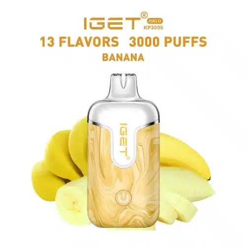 バナナ (Banana) – IGET Halo Vape Kit 3000 Puffs