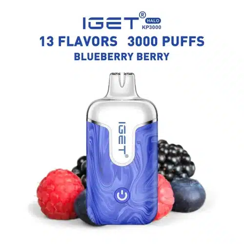 ブルーベリー・ベリー (Blueberry Berry) – IGET Halo Vape Kit 3000 Puffs